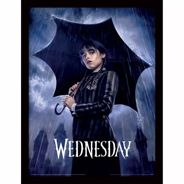 Gerahmtes Poster Wednesday - Downpour - The Addams Family