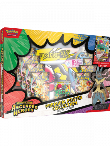 Kartenspiel Pokémon TCG: Mega Evolution - Ascended Heroes Mega Lucario ex Premium Poster Collection (ENGLISCHE VERSION)