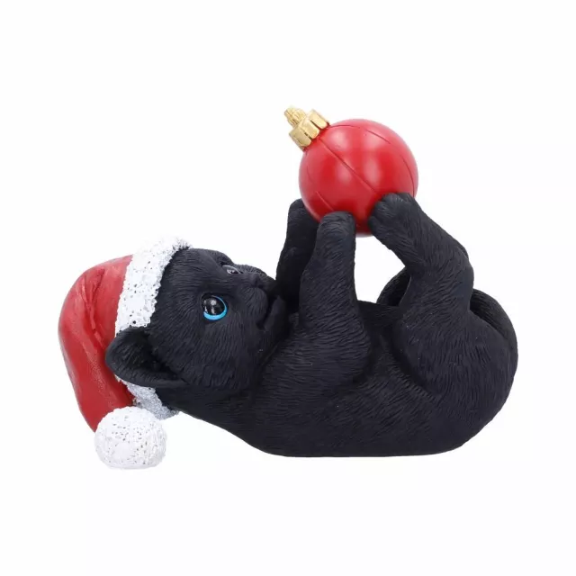 Weihnachtsschmuck Jingle Paws - Cat in Santa Hat Playing With Bauble (Nemesis Now) - Nemesis Now 