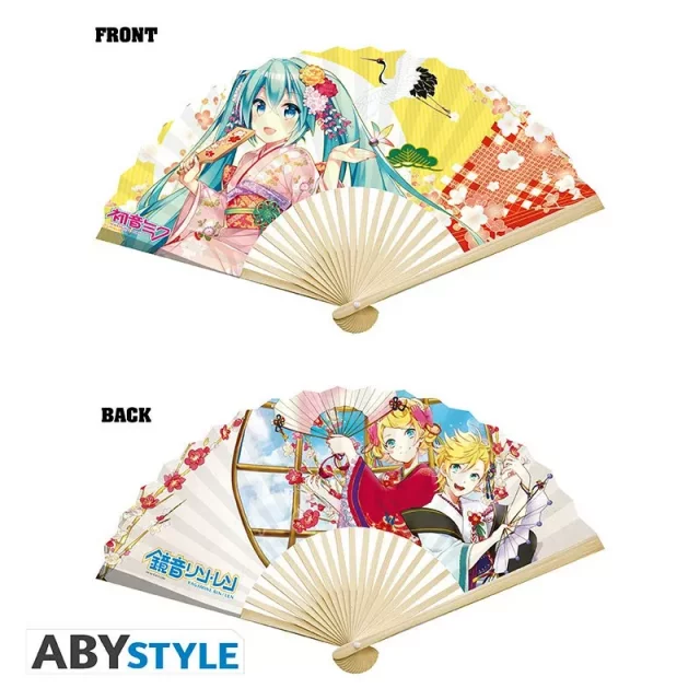 Fächer Hatsune Miku - Hatsune Miku & Twins Kimono - Anime