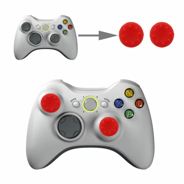 Joystick-Aufsätze für PS4, X360, XBOX1 (rot) (2 Stck) - Zubehör