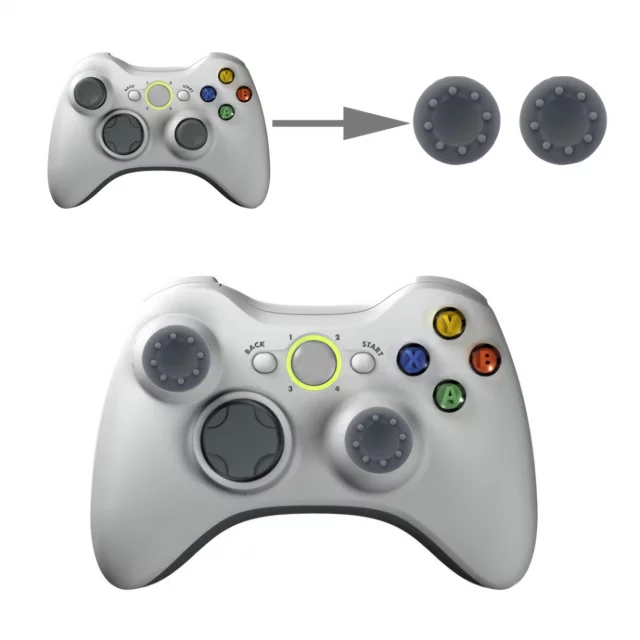 Abdeckungen für Hebel pro PS4,X360,XBOX1 (grau) (2 Stück) - Zubehör
