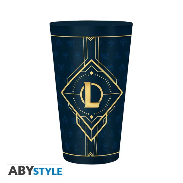 Geschenkset League of Legends - Hextech Logo (Glas, Pin und kleines Notizbuch) (beschädigte Verpackung) - Anstecker