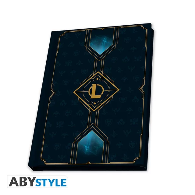 Geschenkset League of Legends - Hextech Logo (Glas, Pin und kleines Notizbuch) (beschädigte Verpackung) - Anstecker