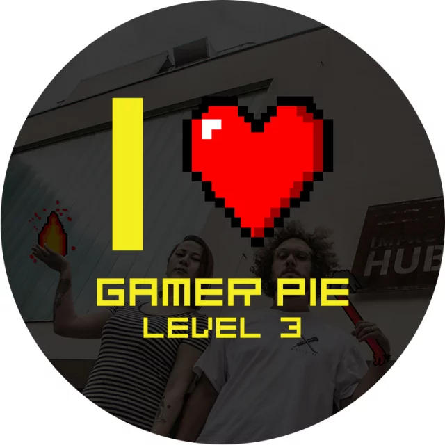 Anstecknadel Gamer Pie - I Love Gamer Pie (56mm)