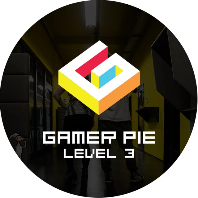 Anstecknadel Gamer Pie - Level 3 (56mm)