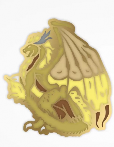 Anstecknadel Heroes of Might & Magic III - Dragon Pin (Goldener Drache)