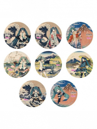Abzeichen Vocaloid - Katsushika Hokusai x Hatsune Miku Badge (zufällige Auswahl)