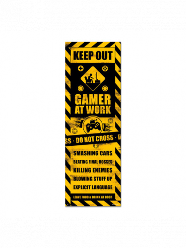 Türposter Caution! Gamer