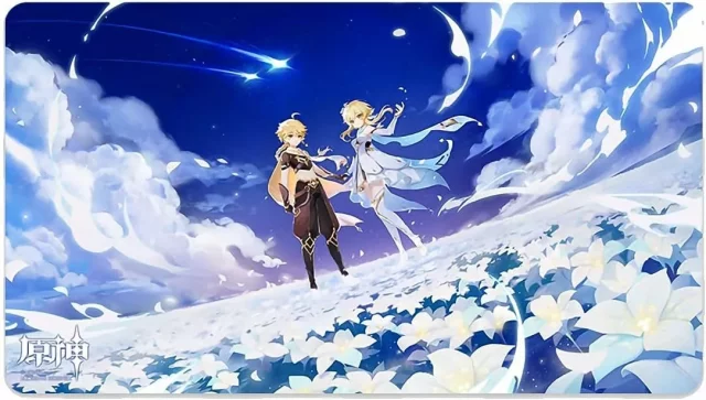 Mauspad Genshin Impact - Traveler Aether & Lumine - Zubehör