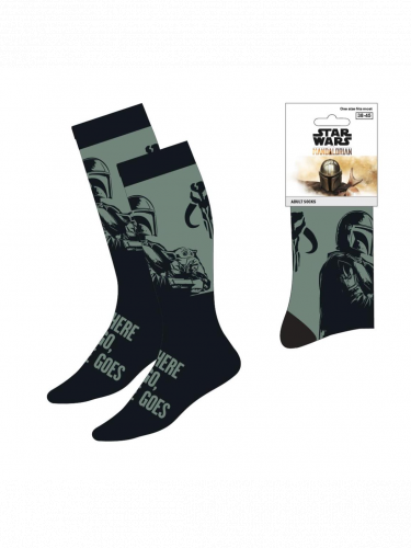 Socken the Mandalorian - Where I Go, He Goes (Größe 38/45)