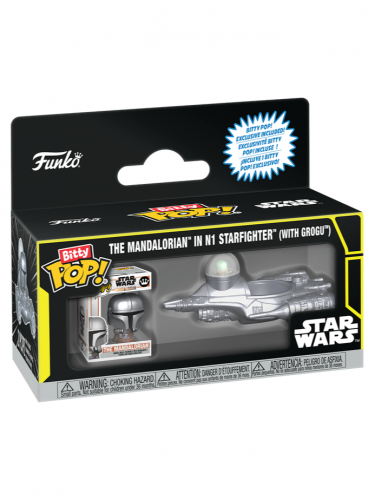 Figur Star Wars - The Mandalorian in N1 Starfighter (Funko Bitty POP)