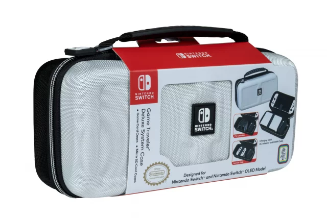 Luxuriöse Reisetasche für Nintendo Switch Schwarz & Weiß (Switch & OLED Modell) - Zubehör