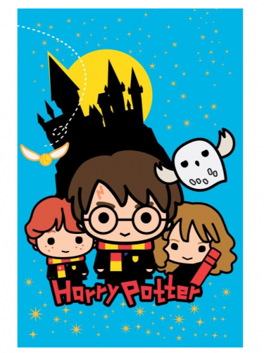 Decke Harry Potter - Chibi Harry & Hermiona & Ron