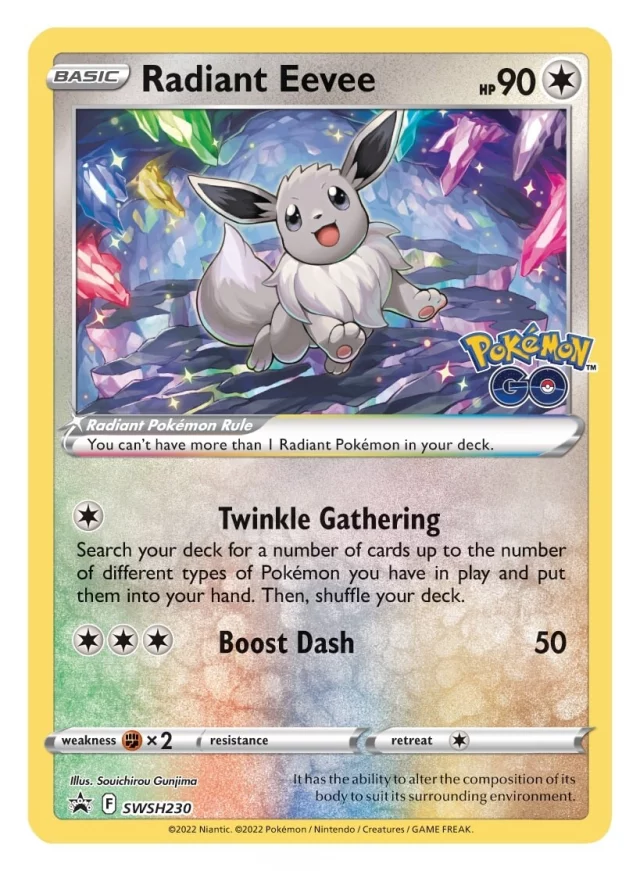 Kartenspiel Pokémon TCG: Pokémon GO - Premium Collection Radiant Eevee (beschädigte Verpackung) (ENGLISCHE VERSION) - Spielkarten