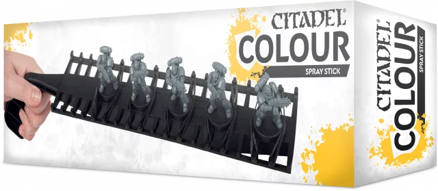 Halter für das Besprühen von Miniaturen – Citadel Colour Spray Stick (beschädigte Verpackung) - Brettspiel