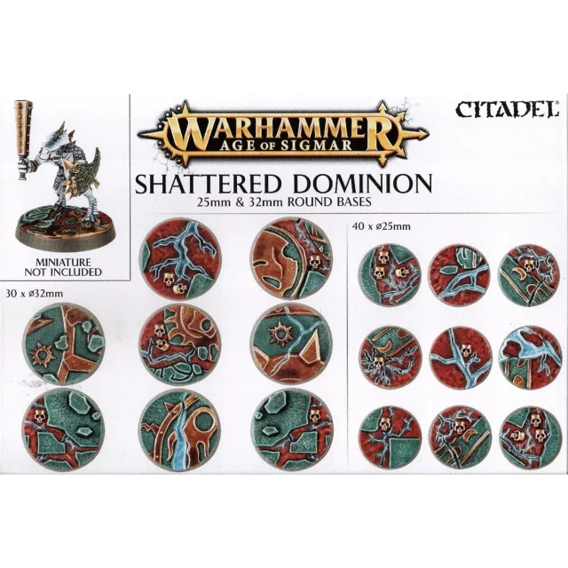 W-AOS: Shattered Dominion - Runde Bases 25 & 32 mm (40 Stck + 30 Stck) - Warhammer