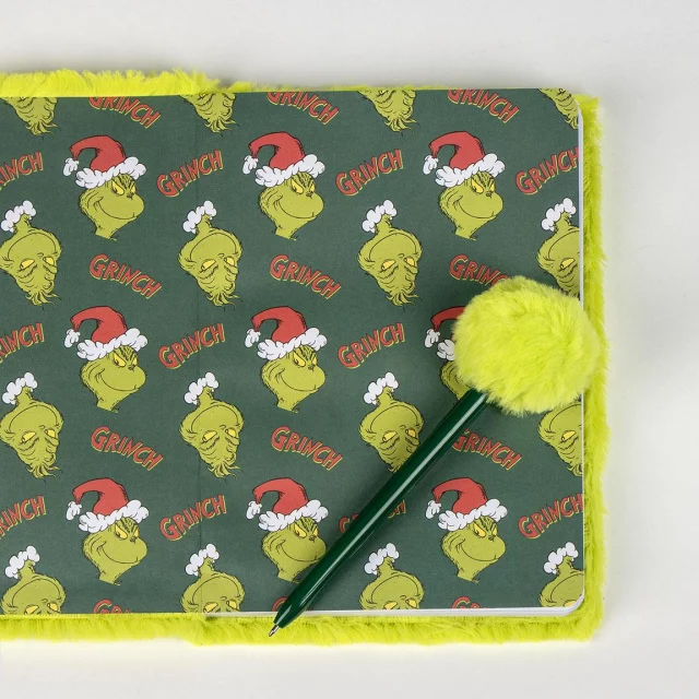 Geschenkset Grinch - Grinch Plush (Notizbuch, Stift) - Kugelschreiber