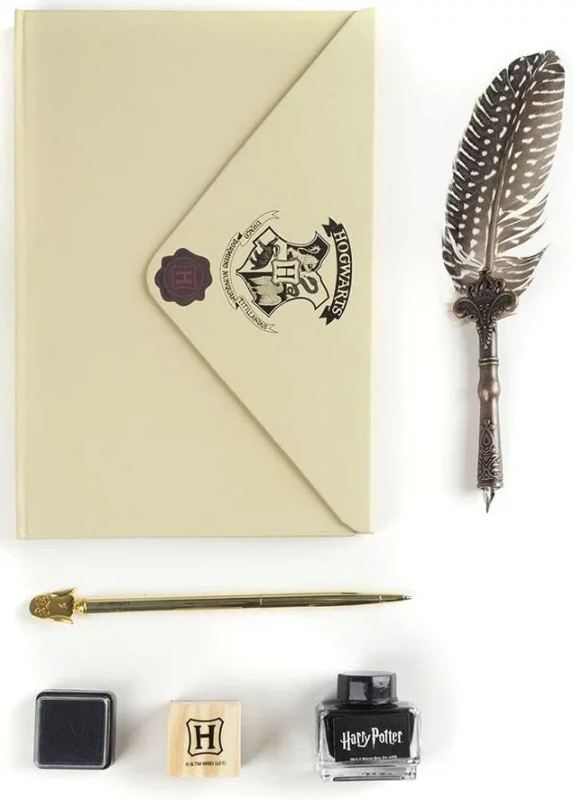 Geschenkset Harry Potter - Calligraphy Stationery Set (Feder, Kugelschreiber, Notizbuch, Tinte, Stempel) - Schreiben