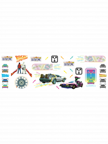 Aufkleber na zeď Back to the Future - Wall Decal Set