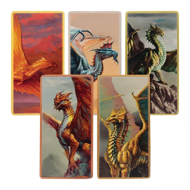 Ingot-Set Dungeons & Dragons - Metallic Dragons Set (5 Stk.) - plakette