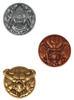 Sammlermedaille Doom - Set (Cacodemon, Pinky und Baron of Hell)