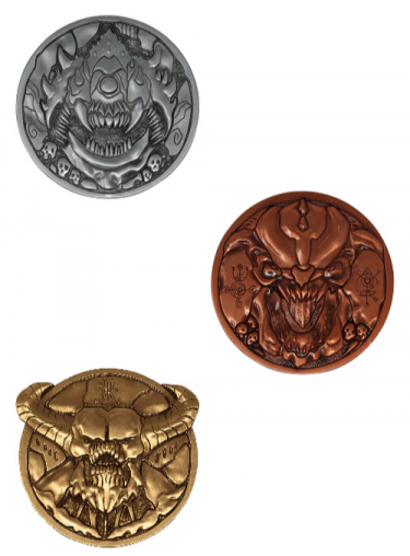 Sammlermedaille Doom - Set (Cacodemon, Pinky und Baron of Hell)