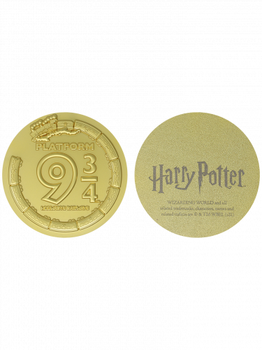 Sammlermedaillon Harry Potter - Platform 9 3/4 Limited Edition (vergoldet)