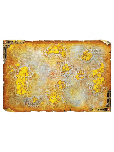 Metallreplik der Karte World of Warcraft - Azeroth Limited Edition
