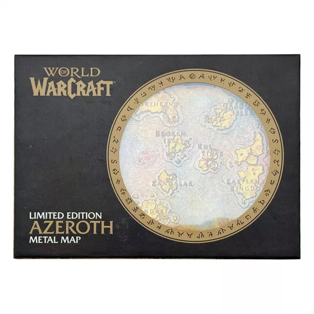 Metallreplik der Karte World of Warcraft - Azeroth Limited Edition - Stück limitiert