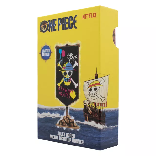Sammler-Tischflagge One Piece - Straw Hat Pirates Limited Edition - plakette