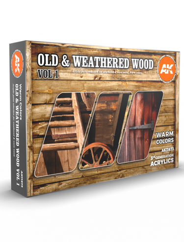 Satz Farben AK - Old & weathered wood vol 1