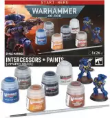 Warhammer 40,000 - Space Marines: Intercessors + Paints - Brettspiel