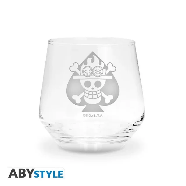 Glas One Piece - Luffy & Ace Glass Set (2 Stück) (beschädigte Verpackung) - Anime