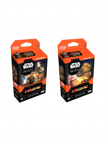 Vorteilhaftes Set Star Wars: Unlimited - A Lawless Time Spotlight Deck (Jabba the Hutt) + Spotlight Deck (Leia Organa)