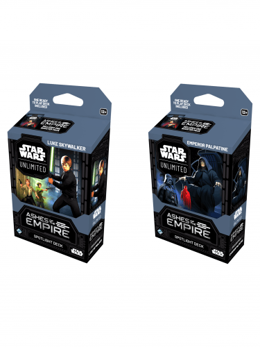 Vorteilhaftes Set Star Wars: Unlimited - Ashes of the Empire - Luke Skywalker Spotlight Deck + Emperor Palpatine Spotlight Deck