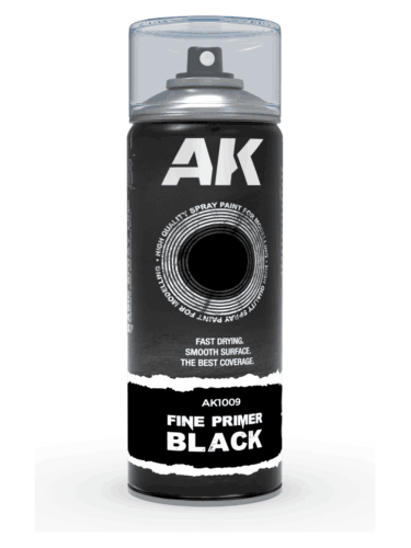 AK Fine Primer Black Spray - Grundfarbe, schwarz (Spray)