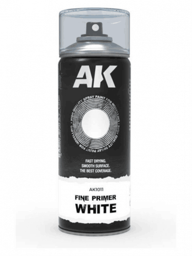 AK Fine Primer White Spray - Grundfarbe, Weiß (Spray)
