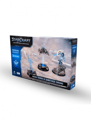 Figurenspiel StarCraft - Tabletop Miniature Game - Terran - Nova Terra & Sabotage Drone (3 Figuren)