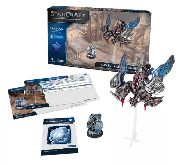 Figurenspiel StarCraft - Tabletop Miniature Game - Terran - Raven & Auto-Turret (2 Figuren) - Abenteuer-Brettspiel