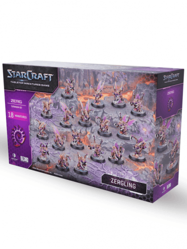 Brettspiel StarCraft - Tabletop Miniature Game - Zergling - Expansion Set (18 Figuren)
