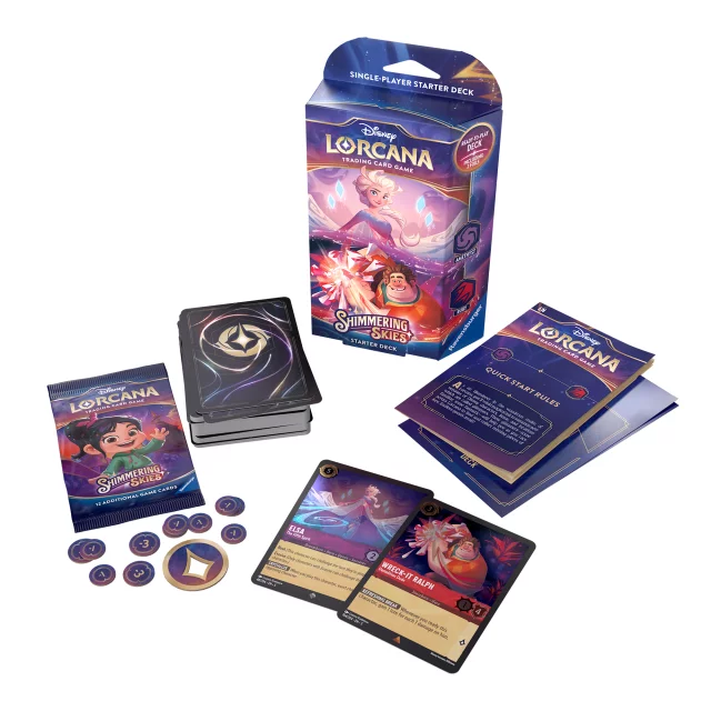 Kartenspiel Lorcana: Shimmering Skies - Amethyst / Ruby Starter Deck (ENGLISCHE VERSION) - Disney