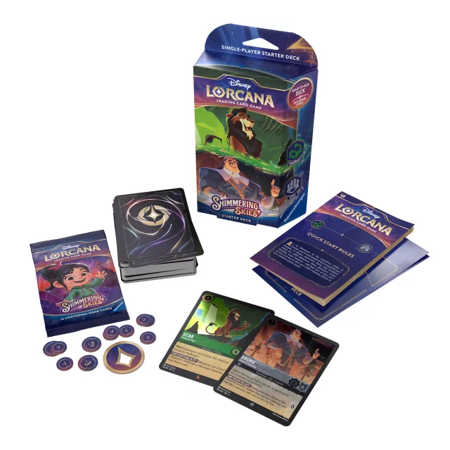 Kartenspiel Lorcana: Schimmernde Himmel - Smaragd / Stahl Starterdeck (ENGLISCHE VERSION) - Disney