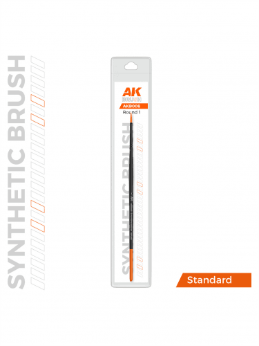 AK Synthetic Brush - Round 1 - Rundpinsel (synthetisch)