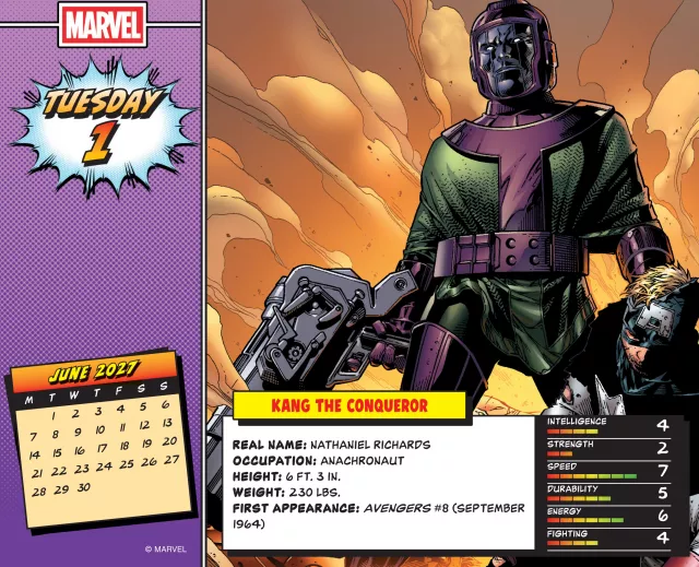 Kalender Marvel 2027 (Tisch)