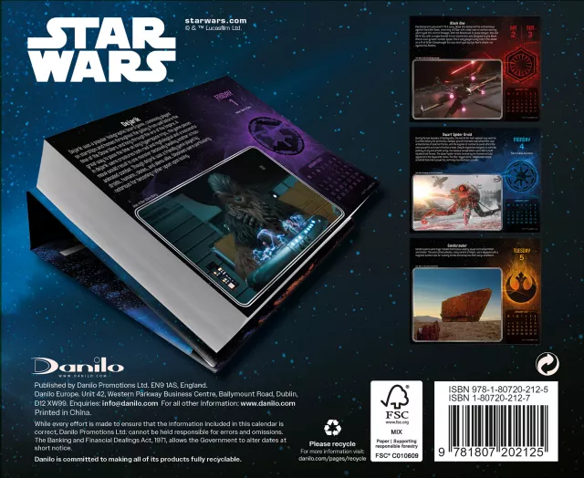 Kalender Star Wars Classic 2027 (Tisch)
