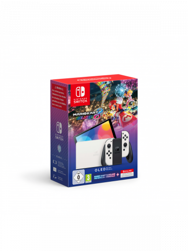 Konsole Nintendo Switch OLED model + Mario Kart 8 Deluxe + 12 Monate Nintendo Online (SWITCH)