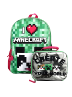 Rucksack Minecraft - I Love Minecraft + Brotdose