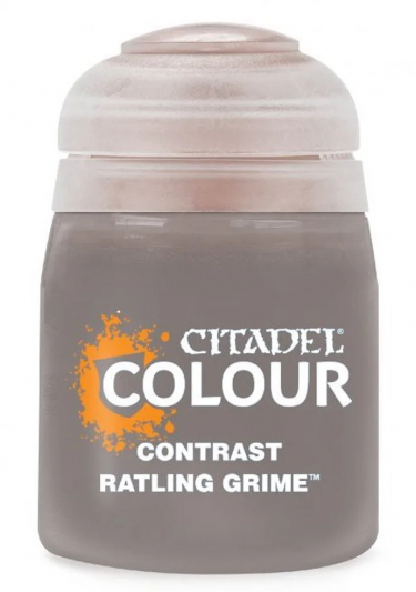 Citadel Contrast Paint (Ratling Grime) - Kontrastfarbe - Grau