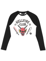 Damen-T-Shirt Stranger Things - Hellfire Club Crop Top Raglan